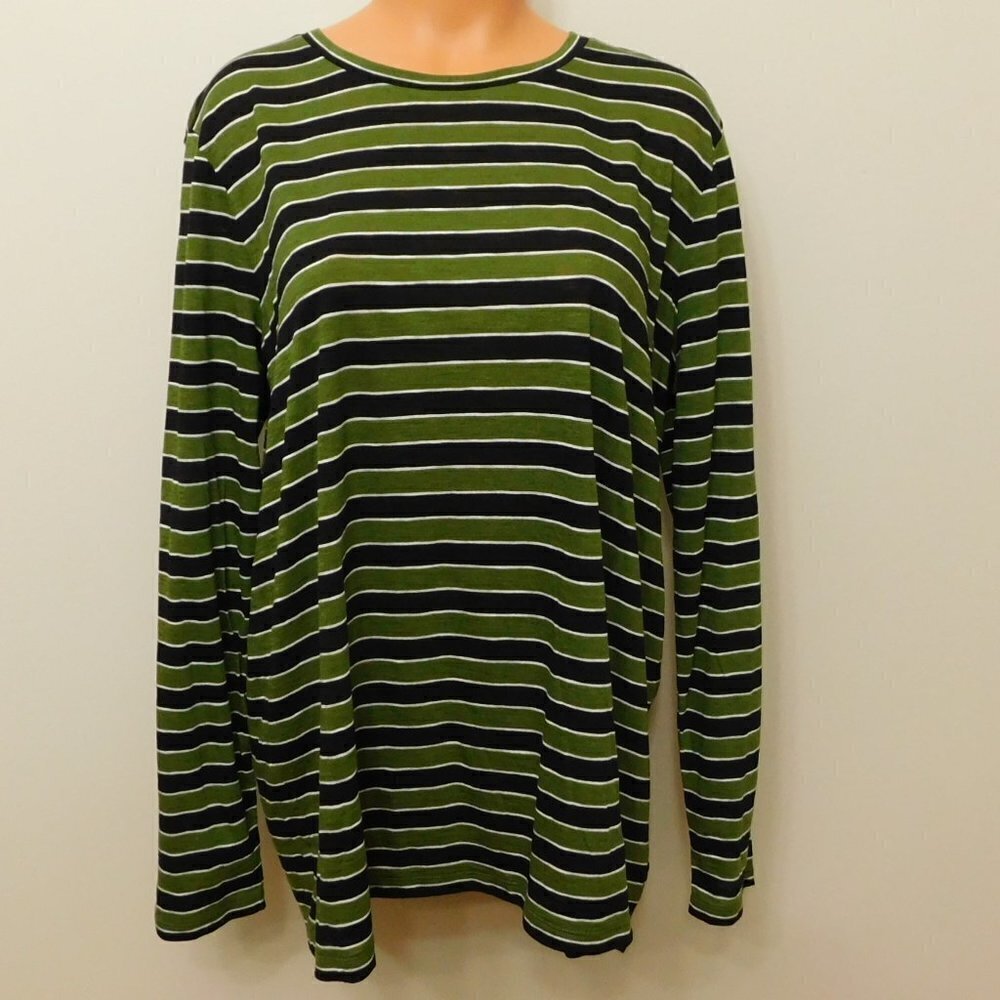 A139 Michael Kors Striped Long-sleeve Top - L